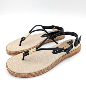 Dolce Vita Meryl Slingback Sandal Women's Adjustable Black/Tan Size US11 EU42